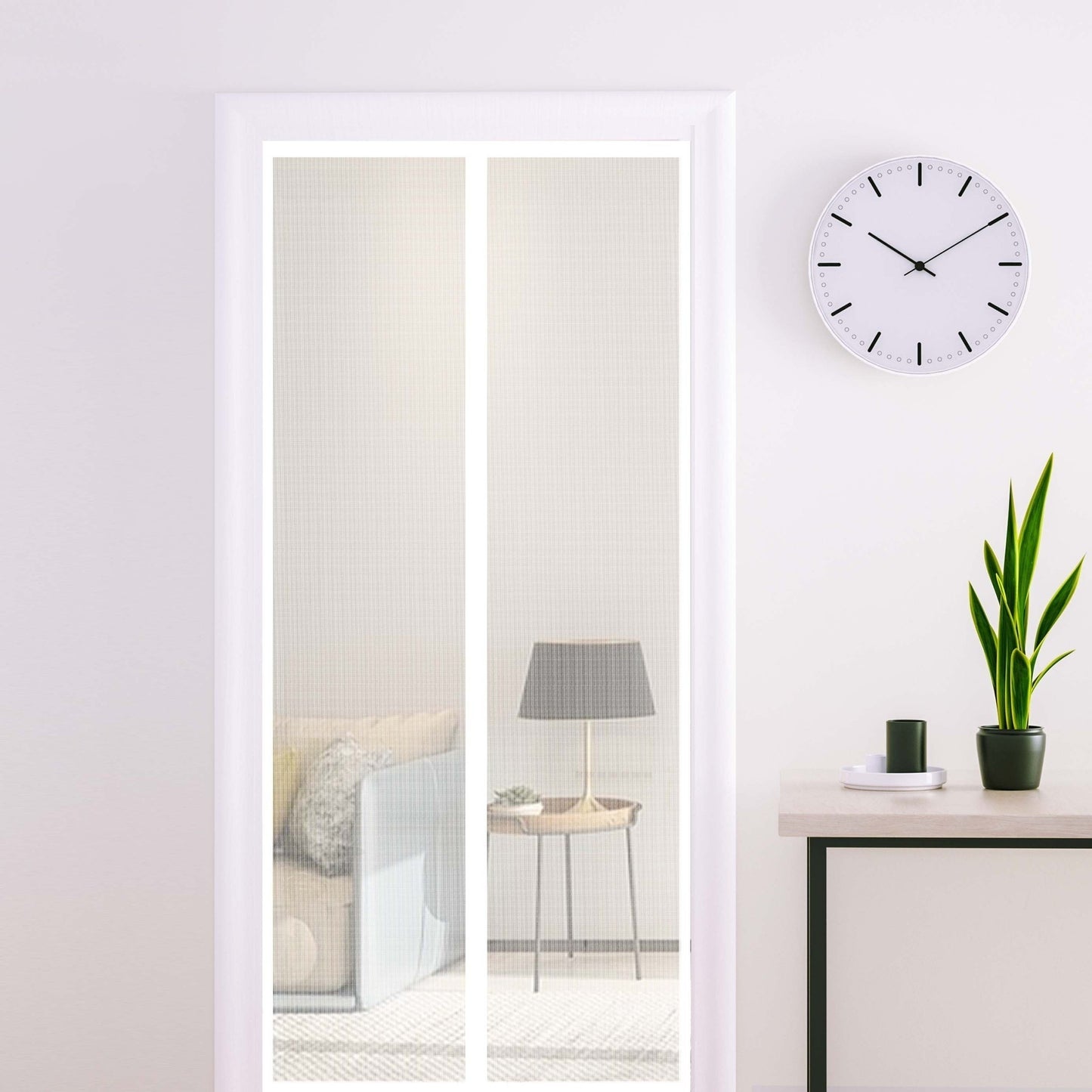 Magnetic Mesh Door Screen – Soft Curtain with Velcro & Pushpins for Insect Protection