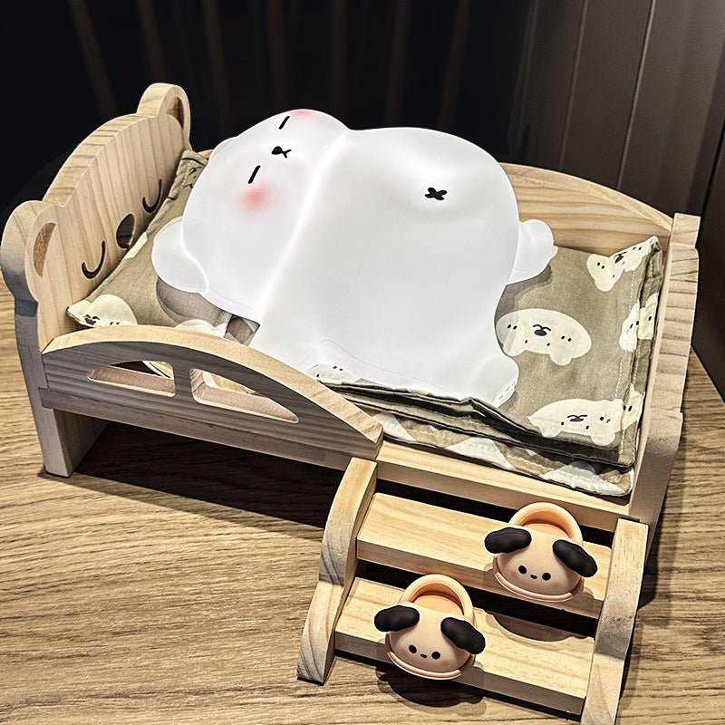 Cute Bear Night Lamp Creative Birthday Gift for Girls Bedroom Bedside Sleep Light