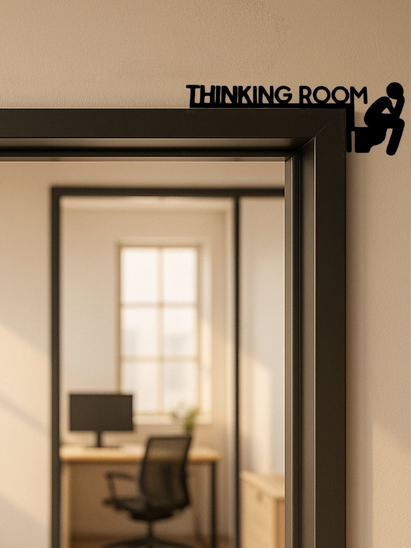 1pc Modern Metal Toilet Door Sign,Room Wall Sculpture, Home Decor