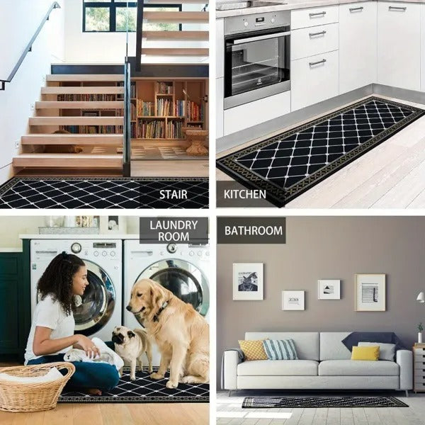 Washable Kitchen Rugs – Non-Slip Absorbent Mats for Floor, Set of 2 Kitchen Runners