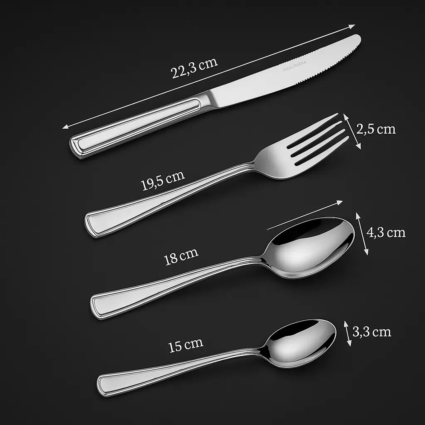 16-Piece Stainless Steel Flatware Set – Forks, Knives, Spoons & Teaspoons, Service for 4