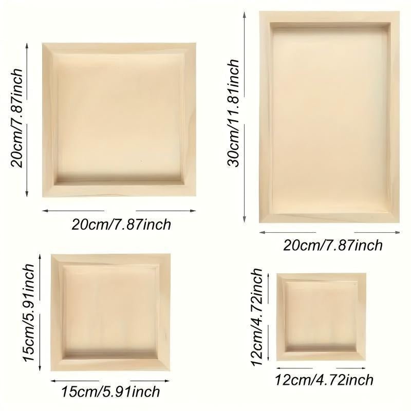 12 Wooden Canvas Panels – Natural Wood Boards with Pre-cut Holes & Reinforced Edges for Painting & DIY Crafts