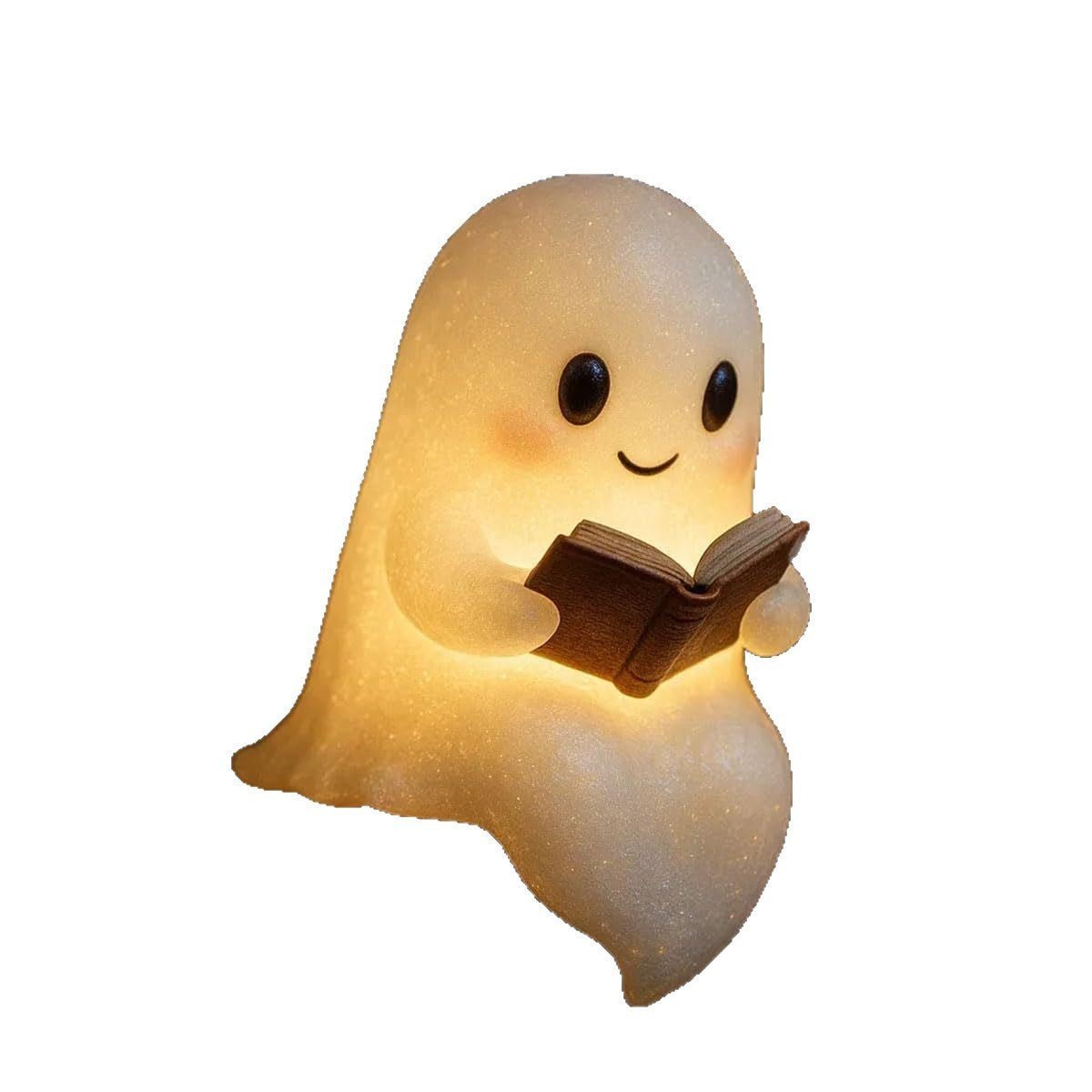 Cute Ghost Night Light, Halloween Dimmable LED Reading Lamp