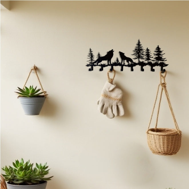 Wolf Key Holder Wall Mount