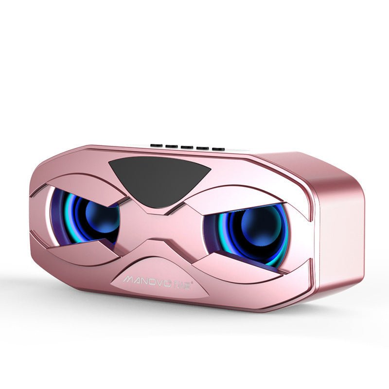 Portable Bluetooth 5.0 Speaker with FM Radio, Colorful LED Lights, Subwoofer