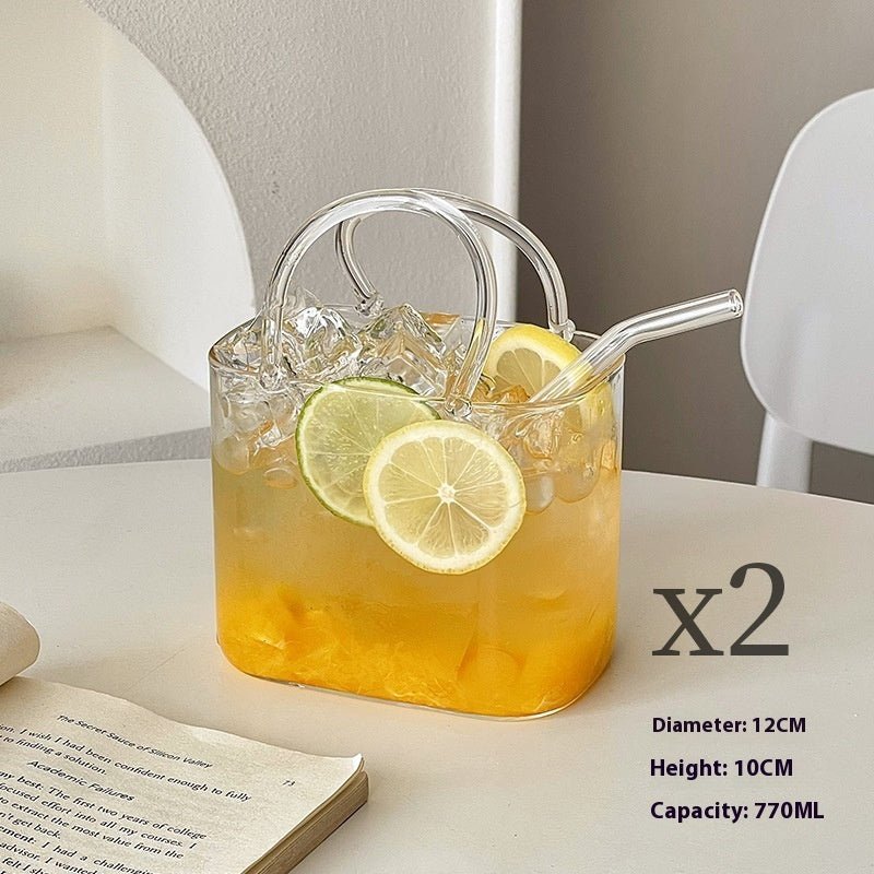 Summer Glass Handbag Cup for Fruit Teas and Cocktails