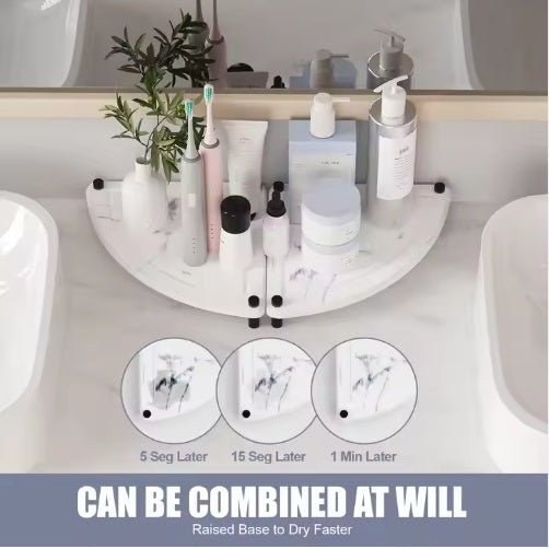 Diatomaceous Earth Sink Tray Stone Home Sink Caddy Kitchen Bathroom Instant Dry Sink Organizer - DonoHome