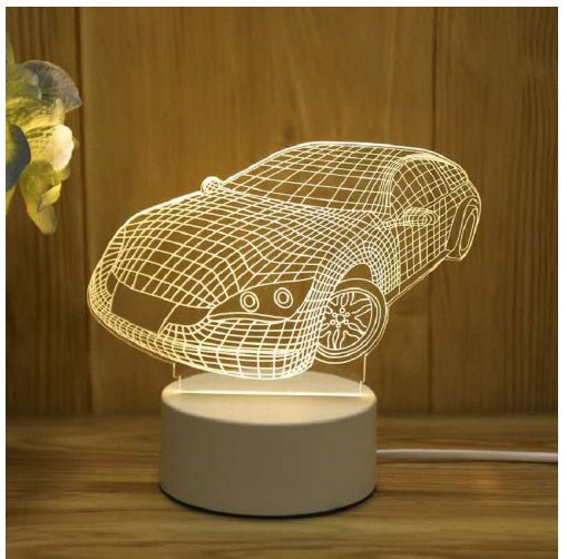 3D Illusion LED Night Light, USB-Powered Decorative Lamp, Birthday & Valentine's Gift