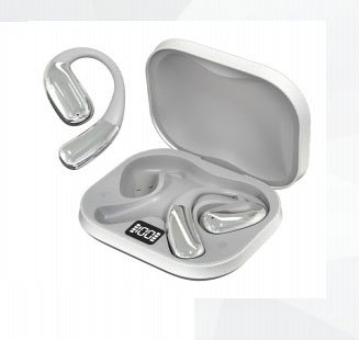 Hanging Bluetooth Earphones, Comfortable Over-Ear Wireless Headphones with Mic