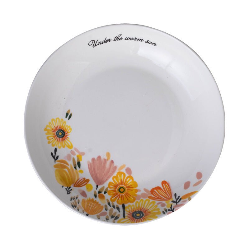 Floral Ceramic Dinnerware Gift Set – Bowls, Spoons & Plates in Decorative Box - DonoHome