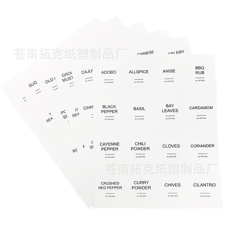 18Pcs Square Spice Jars With 72 Stickers, Kitchen Pepper Jars For Salt Seasoning