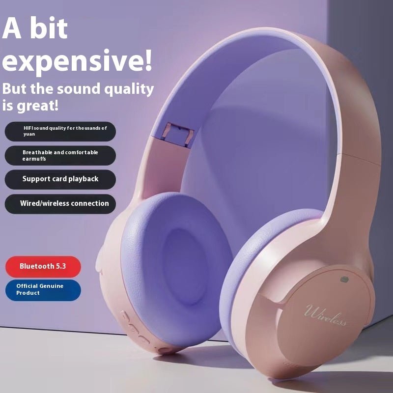 Wireless Bluetooth Headset with Noise Reduction, Over-Ear Headphones for PC & Mobile