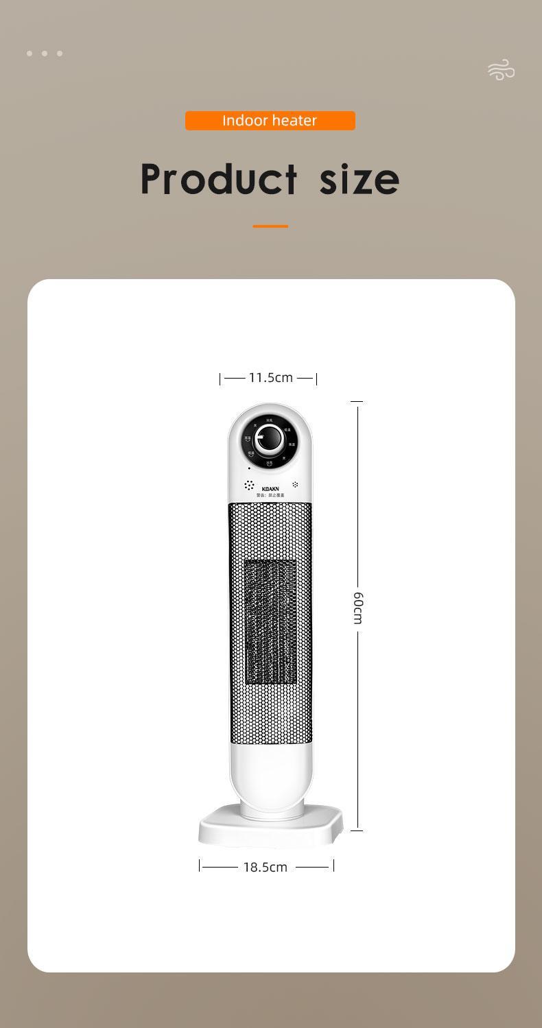 2000W Adjustable Indoor Space Heater with 6-Speed Settings, Safe & Efficient Heating for Home Use