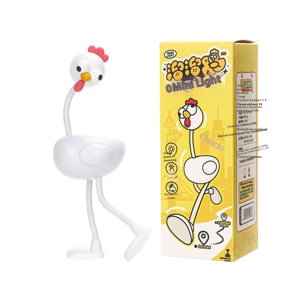 Funny Chicken Cartoon Night Lamp Creative Bedside USB Small Light for Bedroom Decor