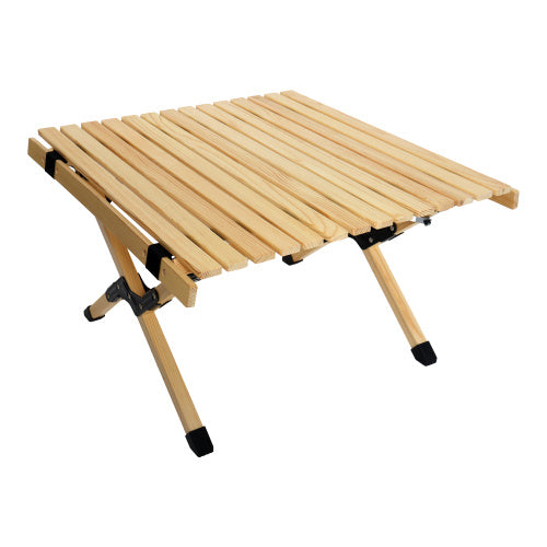 Portable Foldable Beech Wood Camping Table (Small, 24″ x 23.6″, X-Frame)
