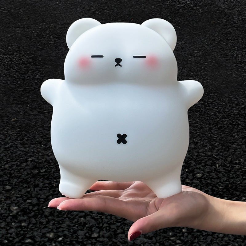 Cute Bear Night Lamp Creative Birthday Gift for Girls Bedroom Bedside Sleep Light
