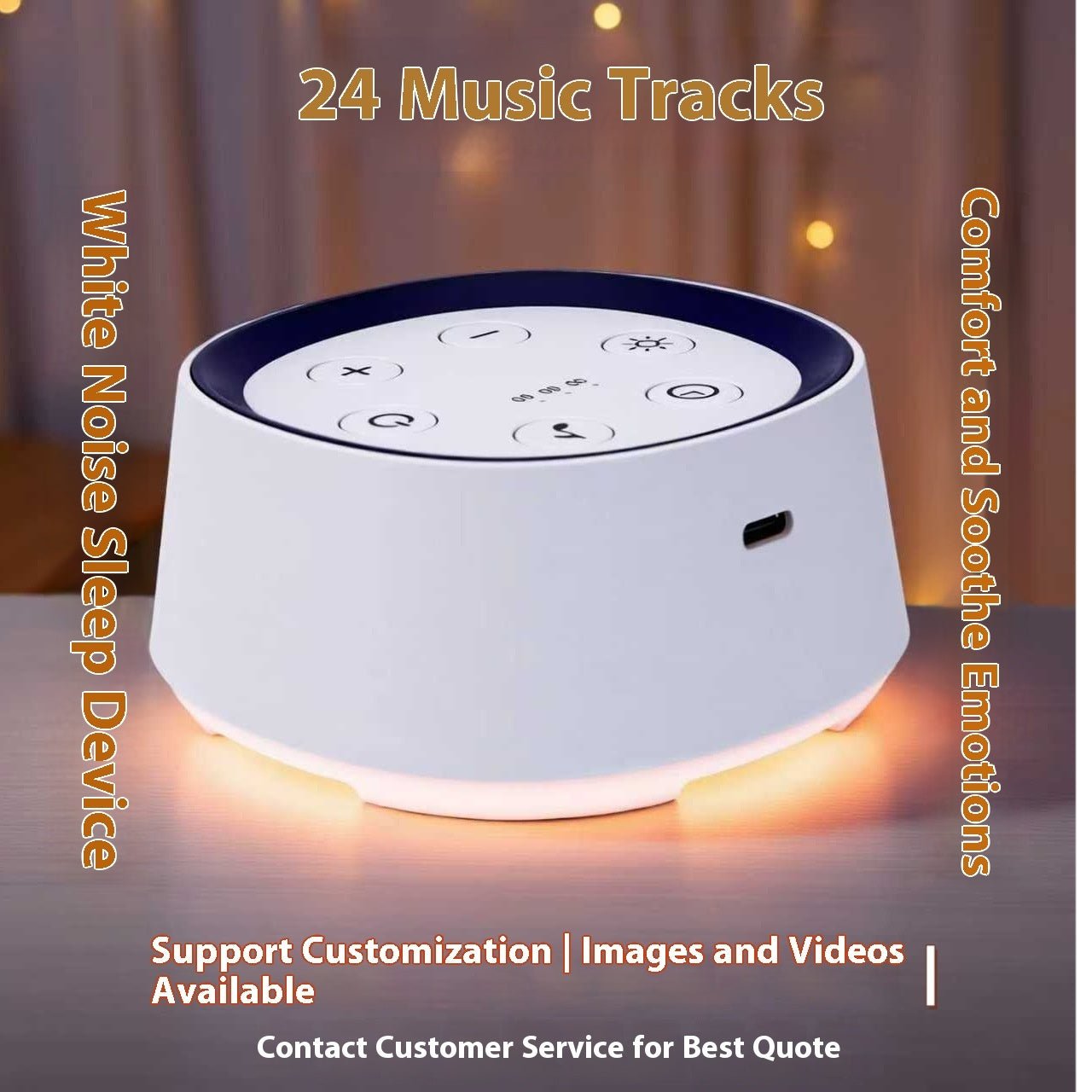 Baby Soothing Night Light – Warm LED Lamp with 24 Music Modes, Cry Induction & Timer Function
