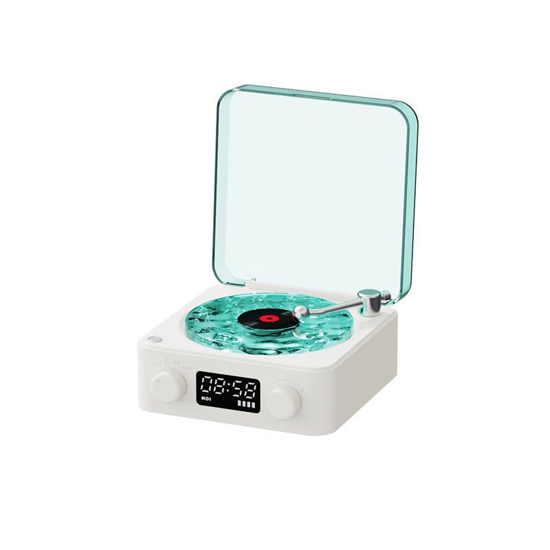 Retro Turntable Bluetooth Speaker with RGB Light & White Noise