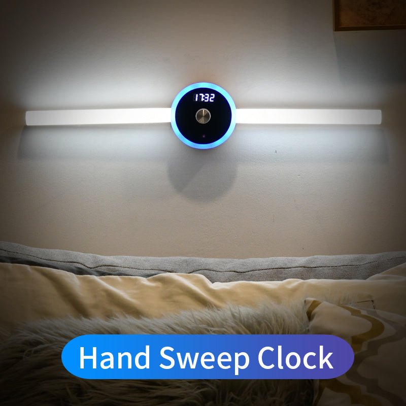 Smart LED Cabinet Light with Motion Sensor, Removable Clock & Timer Function