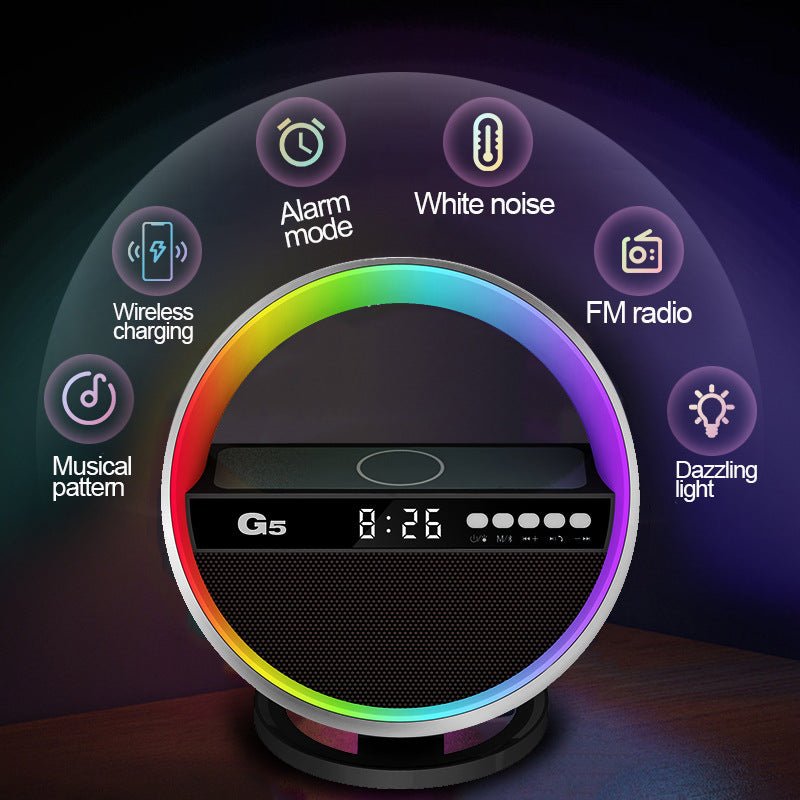 Multifunction RGB LED Lamp, Wireless Charger & Bluetooth Speaker