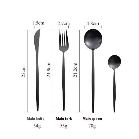 Modern Portugal 304 Stainless Steel Cutlery Set – Golden Knife, Fork & Spoon Flatware Collection