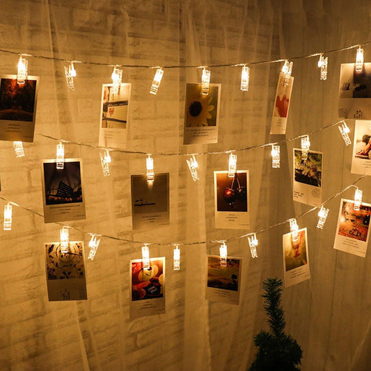 LED Photo Holder String Lights to Display Your Memories, Battery-Powered