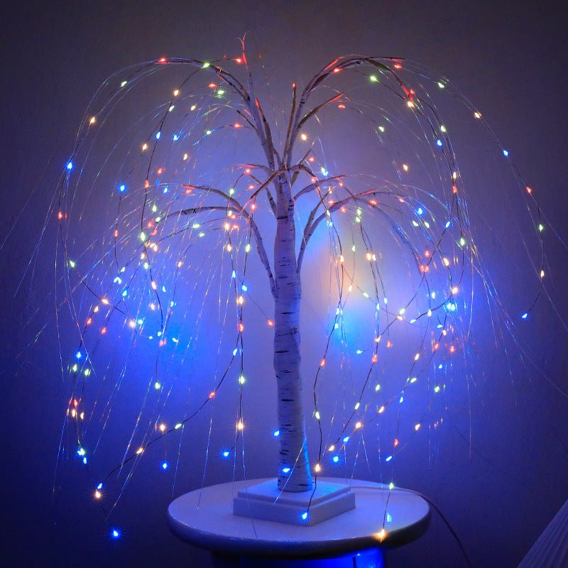 Decorative Willow Tree LED Night Light, USB & Battery Powered for Indoor Decor