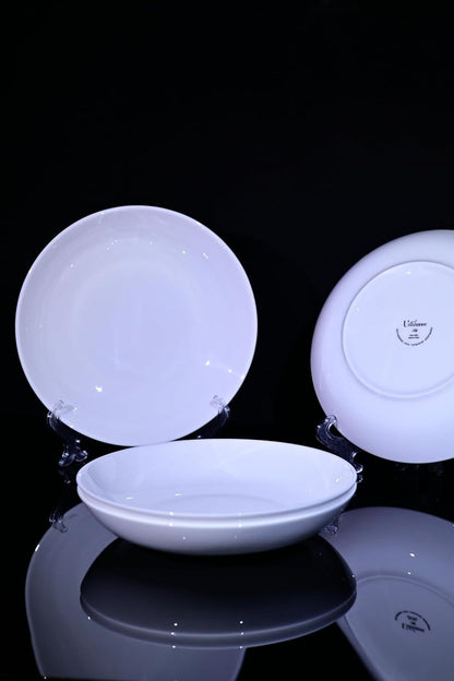 Set of 4 – 8.5″ Bone China Pasta/Salad Plates (White)