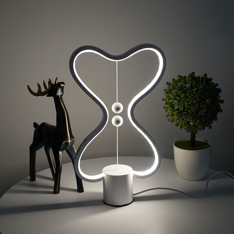 Magnetic Balance Lamp, 7-Color USB-Powered LED Desk Light
