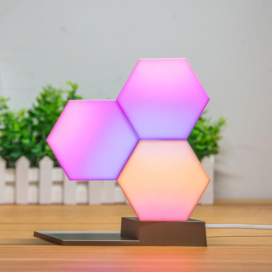 Geometric Hexagon Mood Lamp Night Light for Bedroom & Home Ambient Lighting Decor