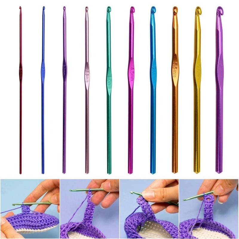 Multi-Color Crochet Hook Set with Accessories and Case for Beginners
