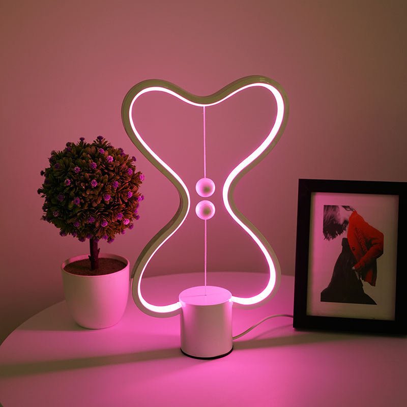 Magnetic Balance Lamp, 7-Color USB-Powered LED Desk Light