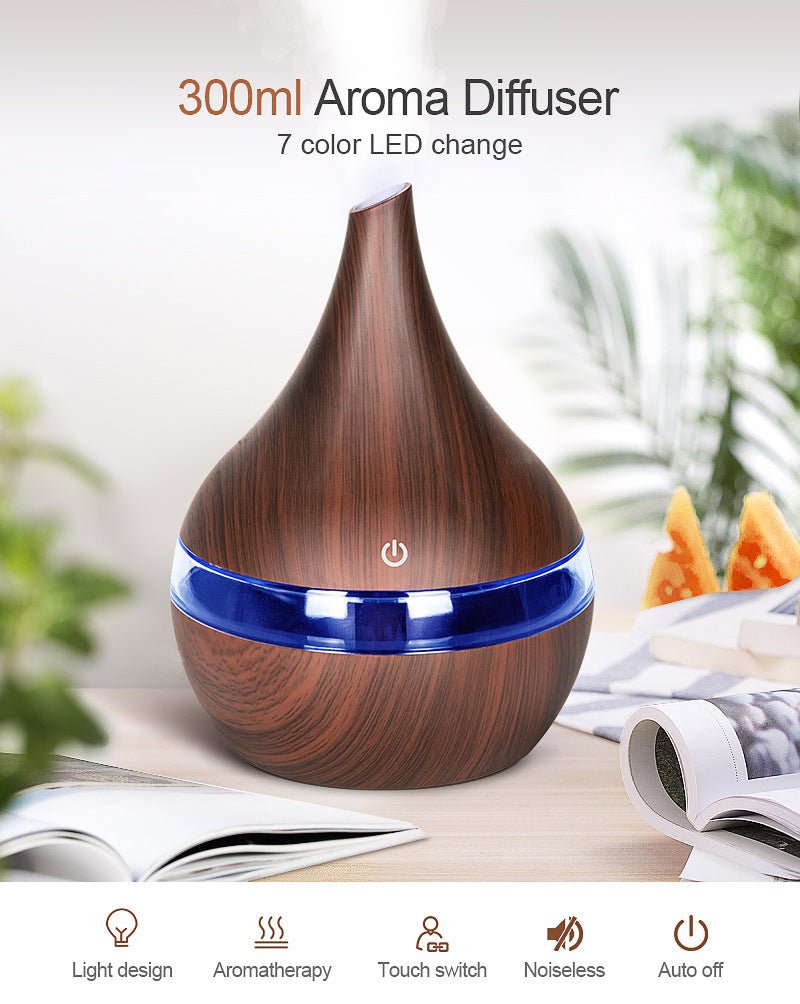 Ultrasonic Essential Oil Diffuser with LED Light for Home & Office