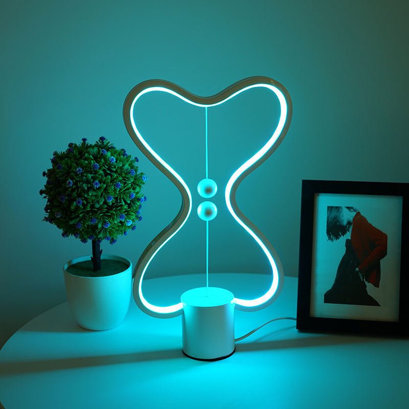 Magnetic Balance Lamp, 7-Color USB-Powered LED Desk Light