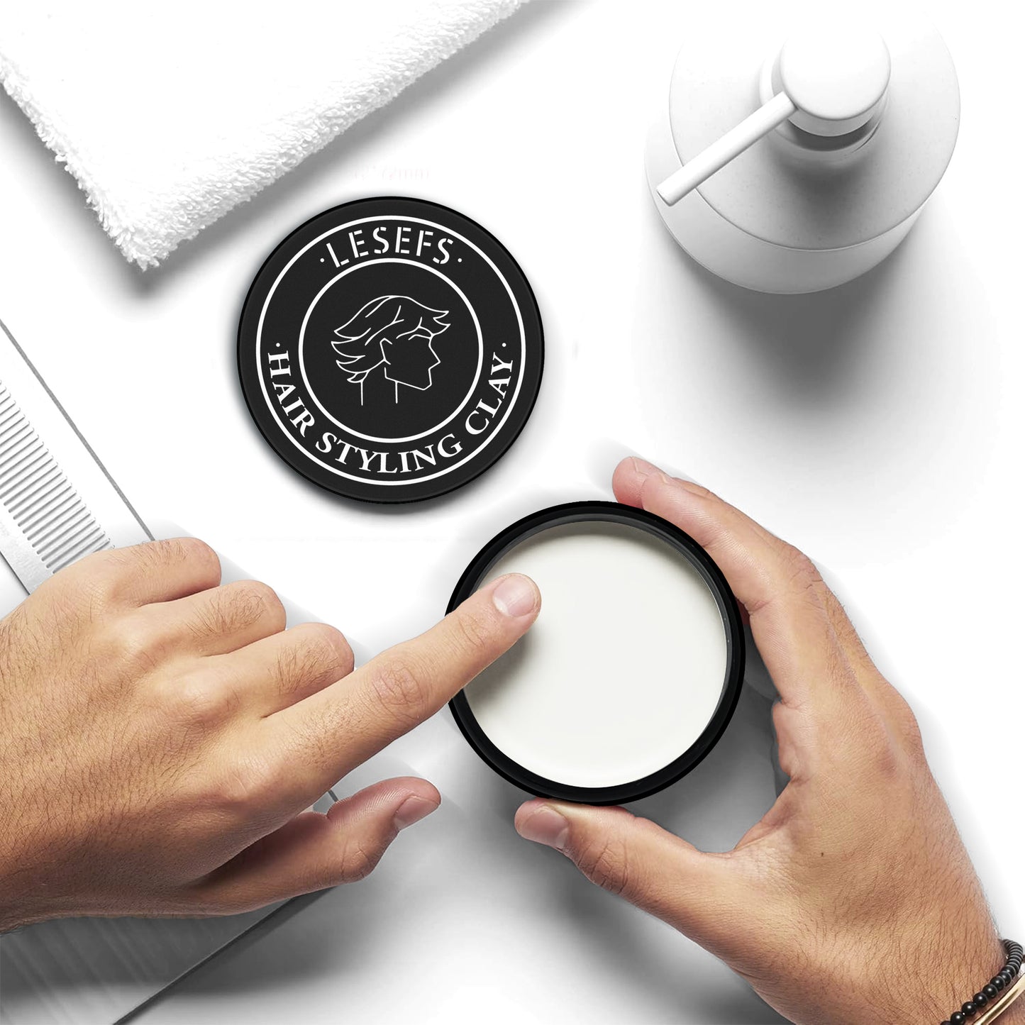 Men’s 60g Styling Hair Gel – Portable Long-lasting Hold, Non-greasy, Easy Wash