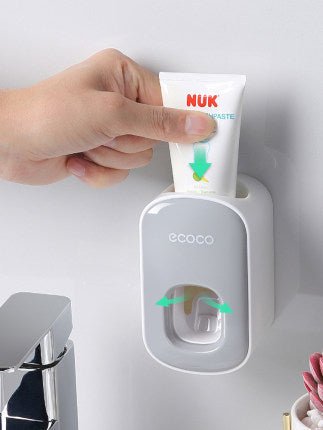 Automatic Wall-Mounted Toothpaste Dispenser & Holder, Bathroom Organizer