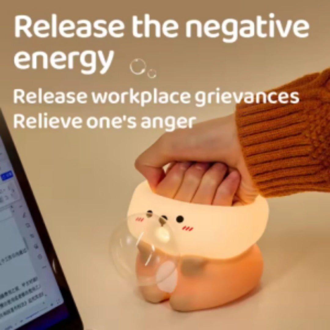 Cute Cartoon Silicone Night Light, Rechargeable Bedside Lamp for Kids Bedroom & Nursery