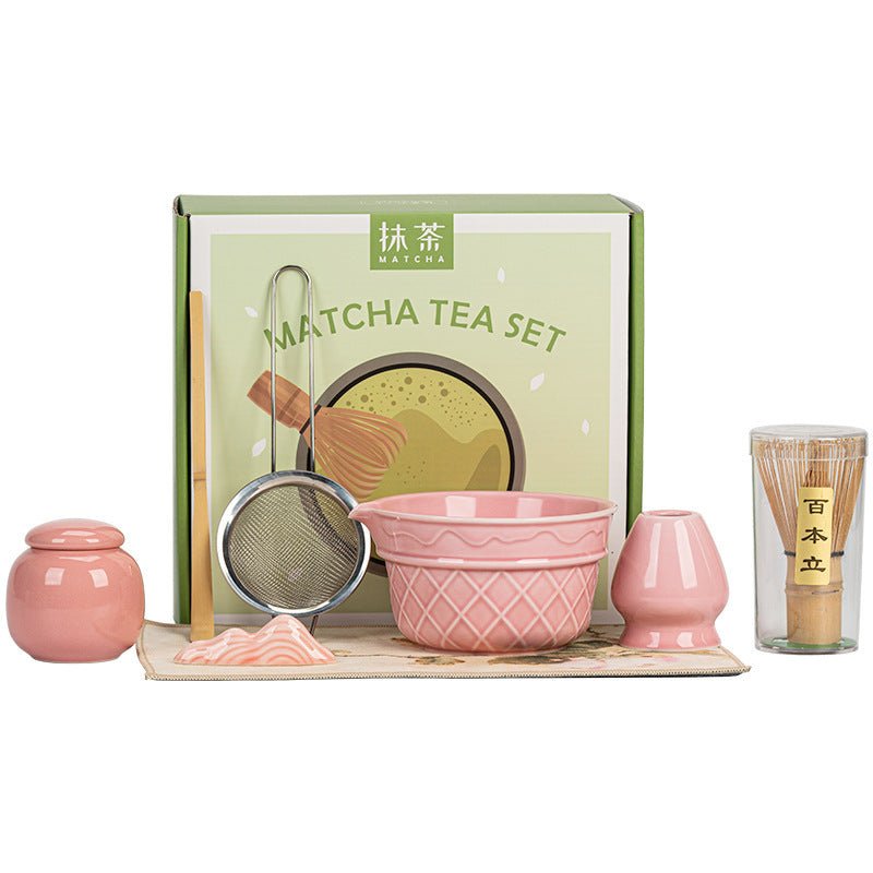 Premium Matcha Tea Ceremony Set with Ice Cream-Shaped Bowl