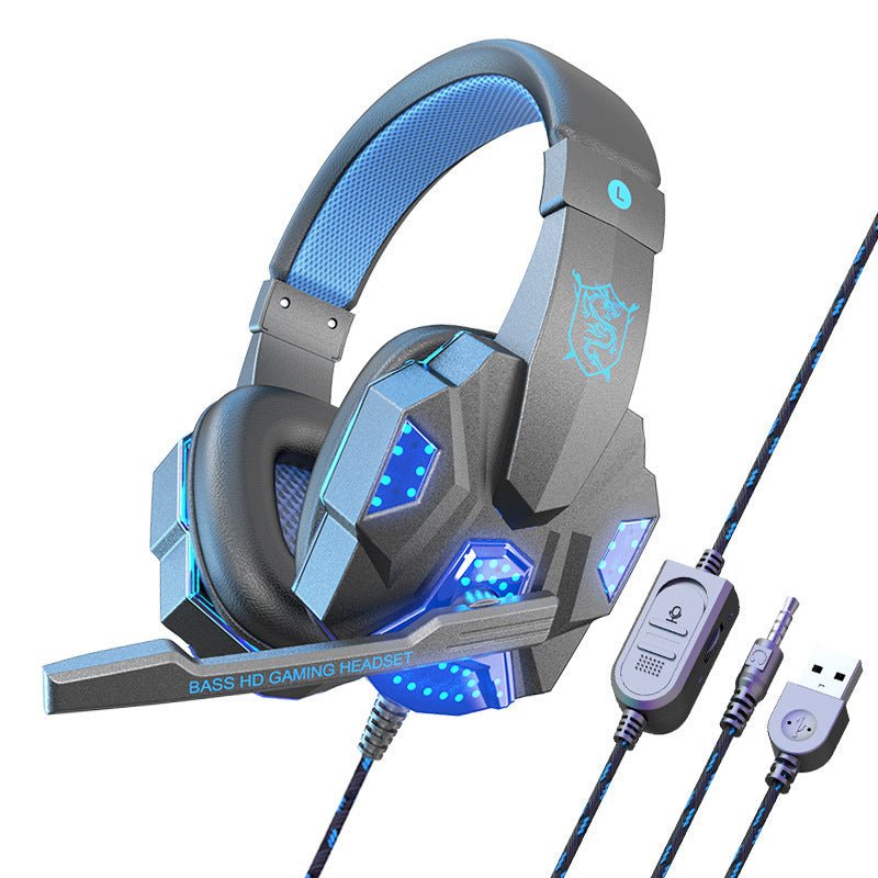 Wired Gaming Headset with Mic, E-Sports Style Headphones for PC & Laptop