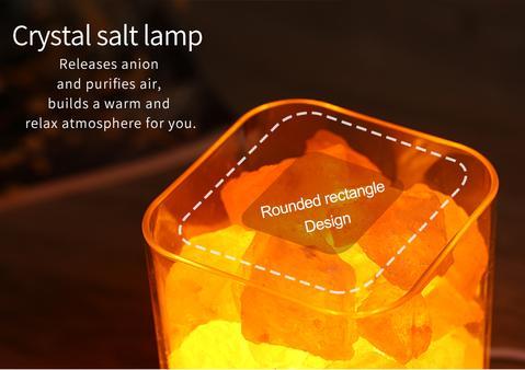 USB Crystal Himalayan Salt Lamp: 5 Color Changing Mood Light