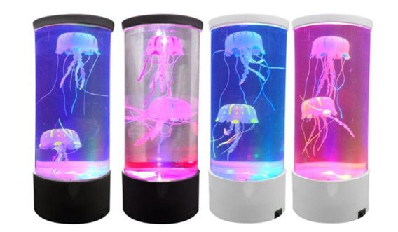 LED Jellyfish Aquarium Mood Lamp, USB-Powered Decorative Night Light
