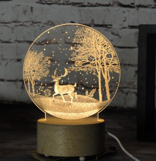 3D Dandelion Illusion LED Night Light, Touch-Controlled Lamp for Bedroom