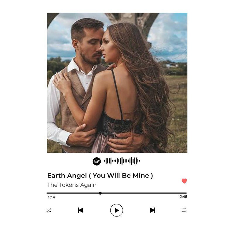 Customizable Photo Music Plaque Night Light for Commemorating Special Moments