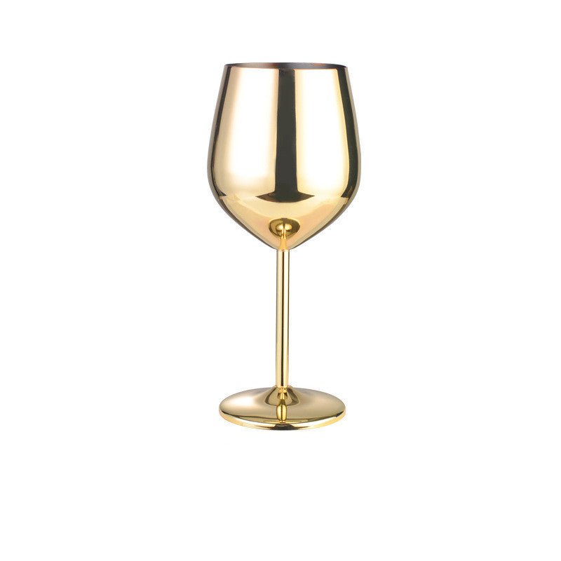 Stainless Steel Wine Glass – Modern Stemware Goblet for Red & White Wine