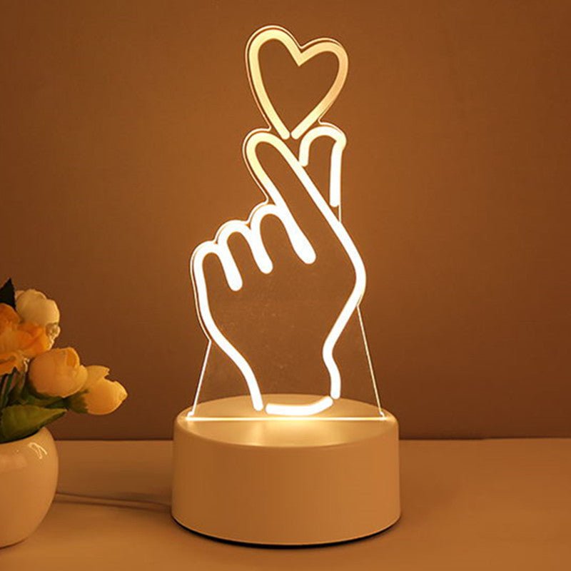 3D Illusion LED Night Light, USB-Powered Decorative Lamp, Birthday & Valentine's Gift