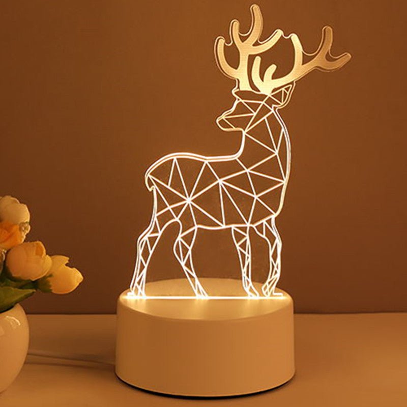 3D Illusion LED Night Light, USB-Powered Decorative Lamp, Birthday & Valentine's Gift