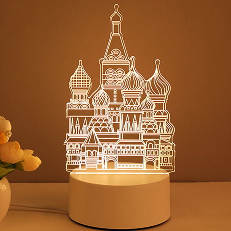 3D Illusion LED Night Light, USB-Powered Decorative Lamp, Birthday & Valentine's Gift