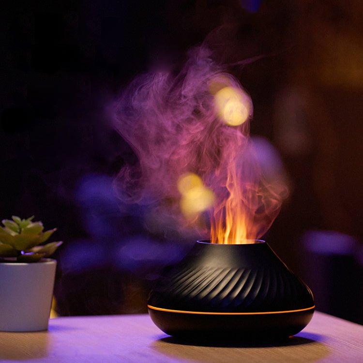 Newest 3D Colorful Flame Diffuser Humidifier with Essential Oil Aromatherapy