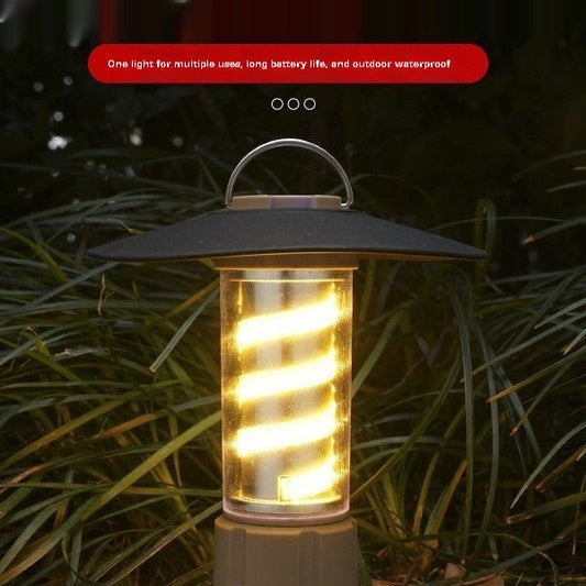Camping Lamp Outdoor Portable LED Tent Light, Rechargeable Flashlight for Yard, Hiking & Emergency Use