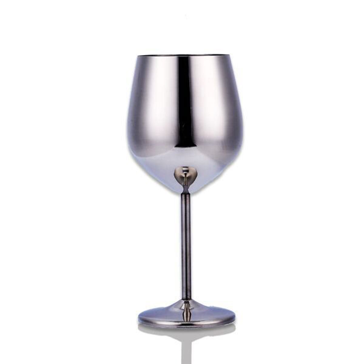 Stainless Steel Wine Glass – Modern Stemware Goblet for Red & White Wine